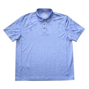 Tommy Bahama Island zone Palm Coast Tropic Fade Polo Shirt UPF30 size XL/TG Blue